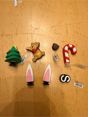 Holiday Kids shoe charms - Candy Cane, Tree, Bunny Ears (Multicolor)